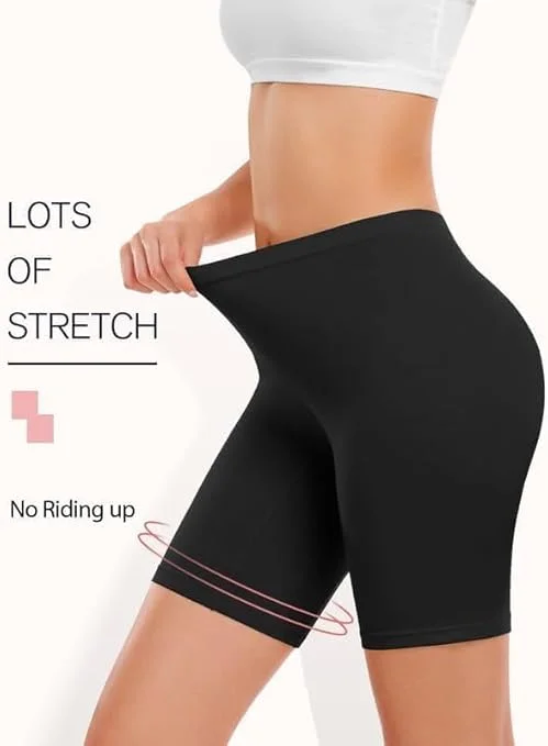 Smileai Women's High-Waisted Stretchable Slim Fit Cotton Workout Shorts. image 5