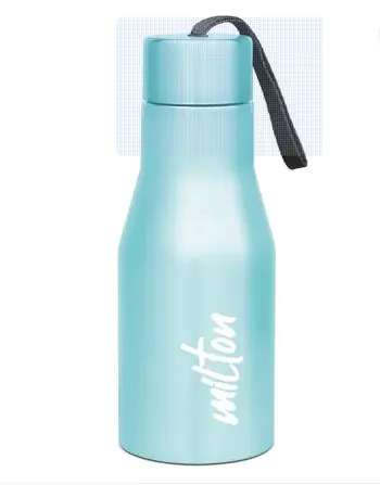 Milton Stainless Steel Water Bottle 500ml | Leak‑Proof Rust‑Proof School Gym Bottle | Food‑Grade Steel|Portable Strap thumbnail 0