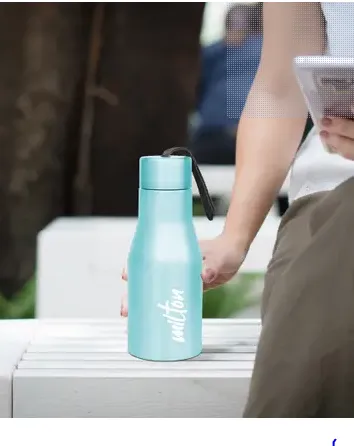 Milton Stainless Steel Water Bottle 500ml | Leak‑Proof Rust‑Proof School Gym Bottle | Food‑Grade Steel|Portable Strap thumbnail 3