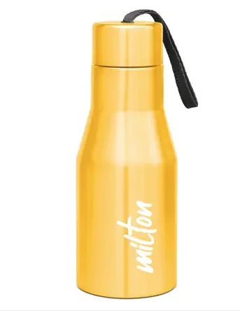 Milton Stainless Steel Water Bottle 500ml | Leak‑Proof Rust‑Proof School Gym Bottle | Food‑Grade Steel|Portable Strap image 1