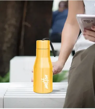 Milton Stainless Steel Water Bottle 500ml | Leak‑Proof Rust‑Proof School Gym Bottle | Food‑Grade Steel|Portable Strap image 4