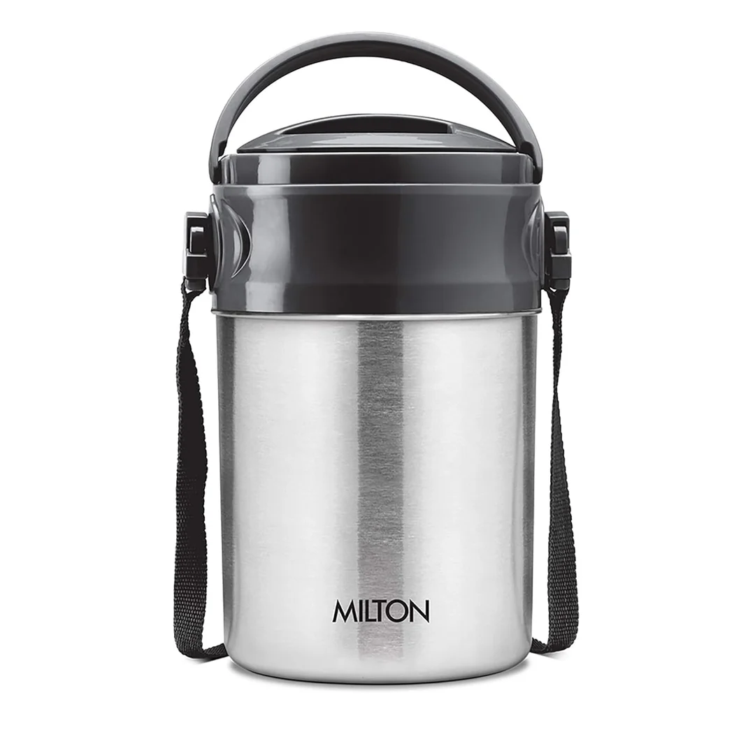 Milton Steel On 5 Tier Insulated Stainless Steel Tiffin Box 1.80 L – Leakproof, Double-Wall Hot & Cold Lunch Box for Office & School (Silver) image 4