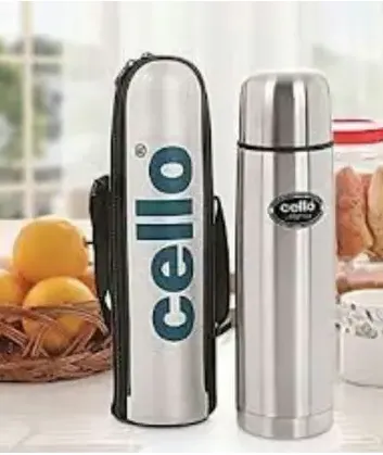 Cello Flipstyle Thermo Steel Flask 500ml – Vacuum Insulated, Leak-Proof thumbnail 1