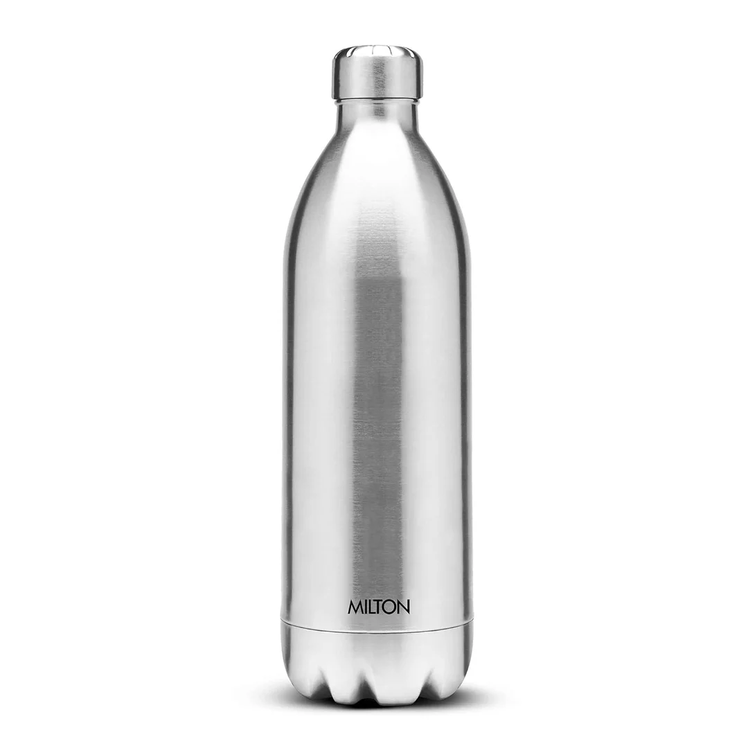 Milton Duo DLX 1800 Thermosteel Water Bottle 1800 ml, Vacuum Insulated Stainless Steel, 24 Hr Hot & Cold, Leak Proof Lid, ISI Certified for Office, Gym & School image 2