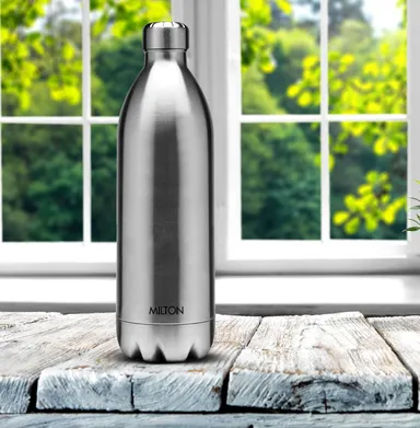 Milton Duo DLX 1800 Thermosteel Water Bottle 1800 ml, Vacuum Insulated Stainless Steel, 24 Hr Hot & Cold, Leak Proof Lid, ISI Certified for Office, Gym & School thumbnail 5