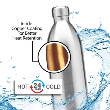 Milton Duo DLX 1800 Thermosteel Water Bottle 1800 ml, Vacuum Insulated Stainless Steel, 24 Hr Hot & Cold, Leak Proof Lid, ISI Certified for Office, Gym & School thumbnail 7