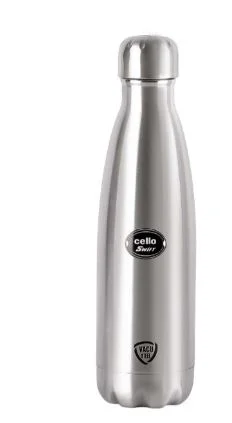 Cello 350 ml Steel Flask | Thermosteel Hot & Cold Flask for Travel Office Kids | Copper Coated Insulated Bottle Leak Proof image 1