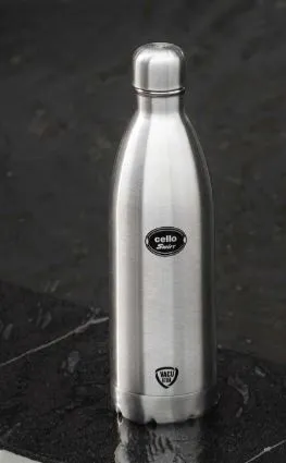 Cello 350 ml Steel Flask | Thermosteel Hot & Cold Flask for Travel Office Kids | Copper Coated Insulated Bottle Leak Proof thumbnail 1