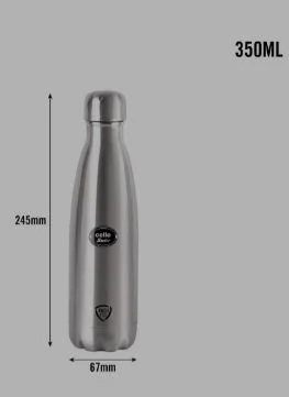 Cello 350 ml Steel Flask | Thermosteel Hot & Cold Flask for Travel Office Kids | Copper Coated Insulated Bottle Leak Proof image 5