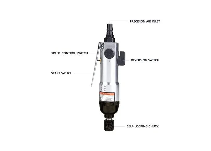 1/4 Inch Pneumatic Air Screwdriver AT-W1 Reversible Straight Hand Industrial Tool image 3