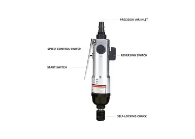 1/4 Inch Pneumatic Air Screwdriver AT-W1 Reversible Straight Hand Industrial Tool thumbnail 2