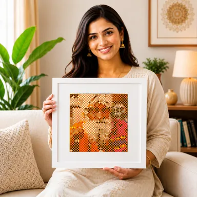 Anukrati Graphics Multi-Color 12x12 Inch Spiritual Wall Art  Premium Abstract Religious Meditation Poster for Home Temple Living Room Bedroom Office Décor thumbnail 0