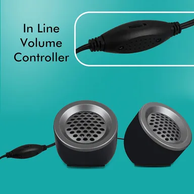 Zebronics 2.0 Multimedia Speaker | USB Powered | AUX Input | Compact Desktop Sound System | For PC, Laptop, Home Office | Black thumbnail 4