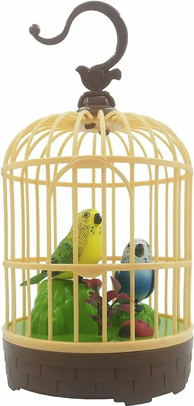 Interactive Singing Moving Chirping Bird Pet Toy in Hanging Cage for Kids and Adults – Realistic Bird Toy with Sound & Movement thumbnail 3