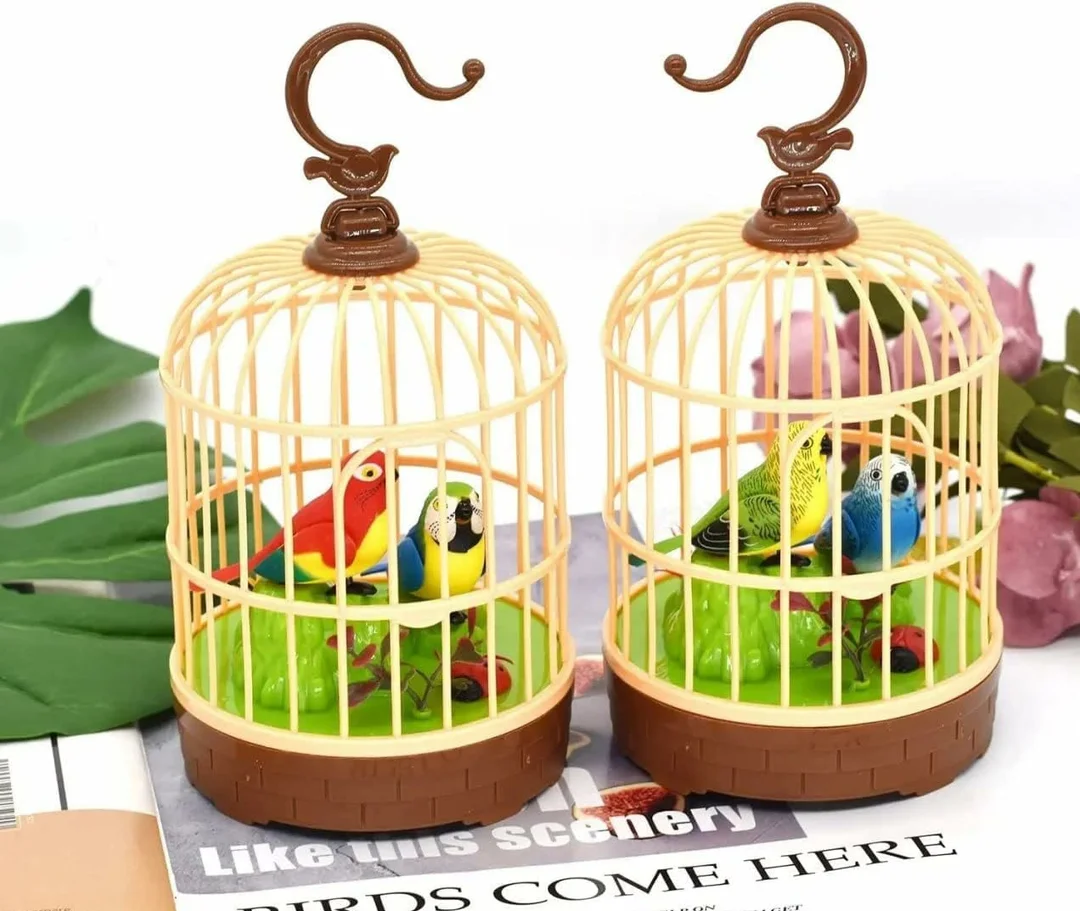 Interactive Singing Moving Chirping Bird Pet Toy in Hanging Cage for Kids and Adults – Realistic Bird Toy with Sound & Movement image 5