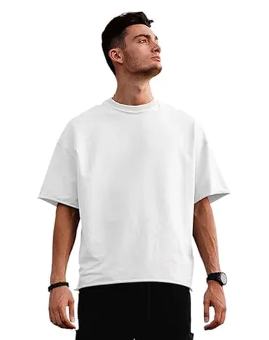 Custom T-Shirt - Personalized Design White Cotton Unisex Fit Oversized thumbnail 1