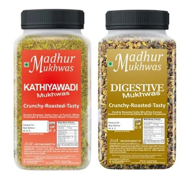 MADHUR MUKHWAS Roasted Kathiyawadi & Digestive Mukhwas Combo thumbnail 0