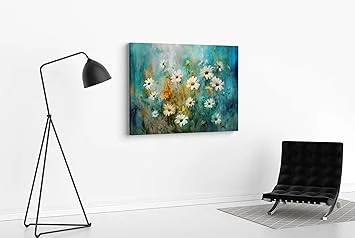 SORO CRAFT CH‑FLW‑LDP34 Floral Canvas Painting 34×22 inch with Frame for Wall Decoration image 3