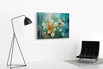 SORO CRAFT CH‑FLW‑LDP34 Floral Canvas Painting 34×22 inch with Frame for Wall Decoration thumbnail 2