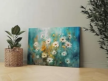 SORO CRAFT CH‑FLW‑LDP34 Floral Canvas Painting 34×22 inch with Frame for Wall Decoration thumbnail 3