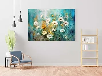 SORO CRAFT CH‑FLW‑LDP34 Floral Canvas Painting 34×22 inch with Frame for Wall Decoration thumbnail 5
