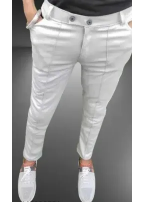 Lycra Stylish Men Track Pants | Slim Fit Stretchable Zipper Pockets | Gym & Casual Wear | Black Blue Grey | Fitness Apparel thumbnail 0