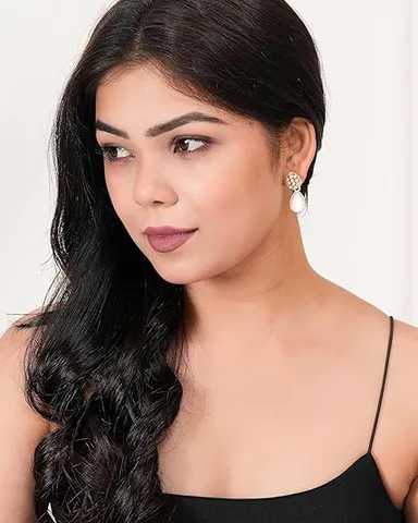 Elegant Silver Oxidised Chandbali Jhumka Earrings for Women  thumbnail 1