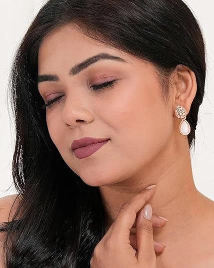 Elegant Silver Oxidised Chandbali Jhumka Earrings for Women image 3