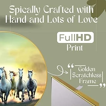 ASHAPURA GROUPS Seven Horses Vastu Canvas Wall Painting for Home Office Living Room Bedroom Spiritual Wall Art Decoration image 5