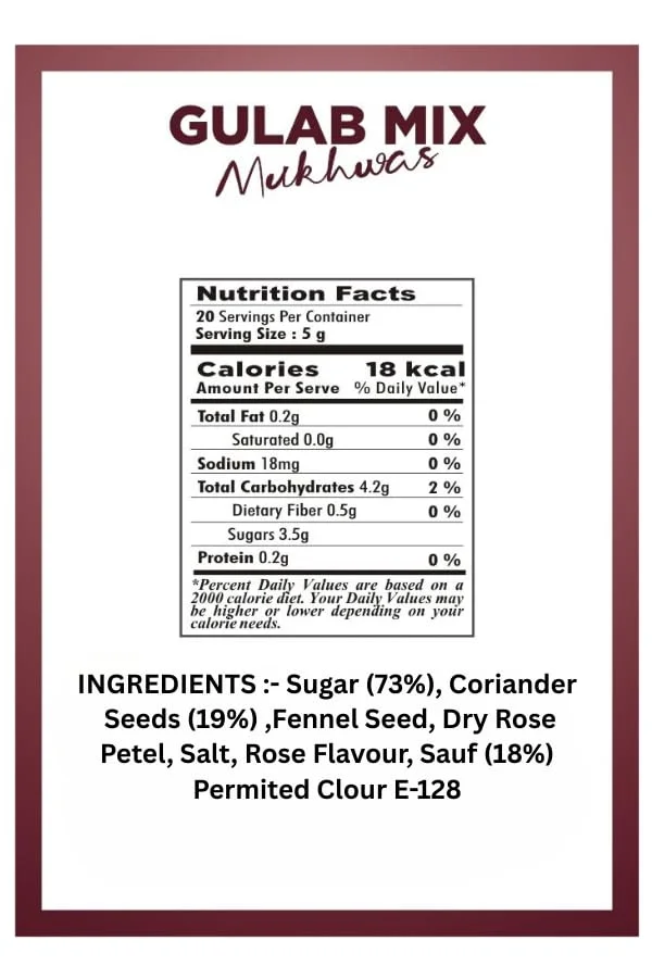 Premium Gulab Mukhwas Mix | Traditional Sweet & Salty Rose Flavored Mouth Freshener image 4