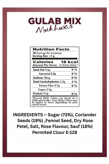 Premium Gulab Mukhwas Mix | Traditional Sweet & Salty Rose Flavored Mouth Freshener thumbnail 3