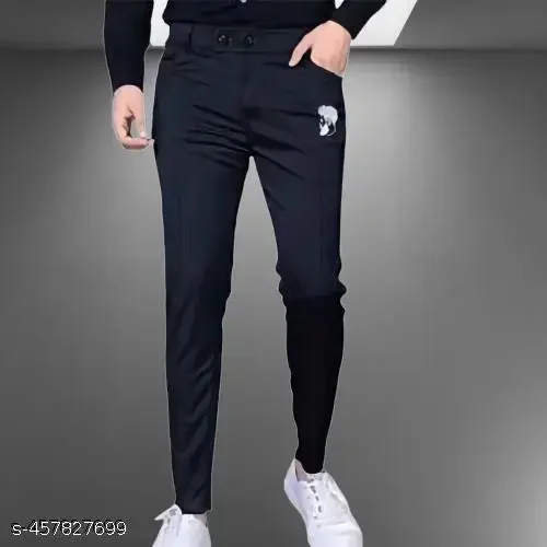 Men's Slim Fit Lycra Track Pants | Stylish, Breathable, and Affordable Workout Wear image 1
