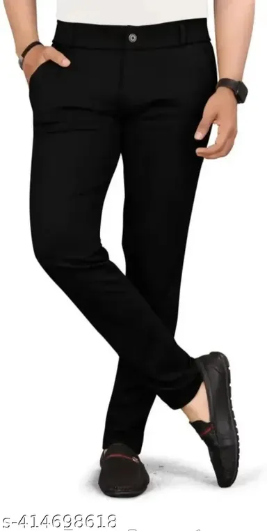 Stylish Men's Cotton Track Pants – Slim Fit, Comfortable Lowers with Pockets for Gym, Running & Daily Wear thumbnail 0