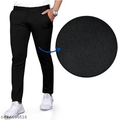 Stylish Men's Cotton Track Pants – Slim Fit, Comfortable Lowers with Pockets for Gym, Running & Daily Wear thumbnail 2
