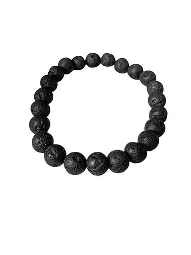 ASHAPURA GROUPS Lava Stone Healing Crystal Bracelet for Energy Balance Meditation Spiritual Wellness Stress Relief and Yoga Accessories thumbnail 0