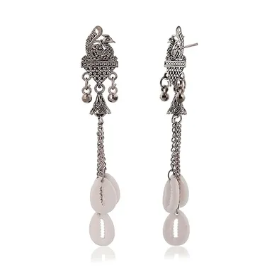 Traditional Oxidized Silver Chandbali Jhumka Earrings for Women – Ethnic Design for Festivals and Daily Wear thumbnail 0