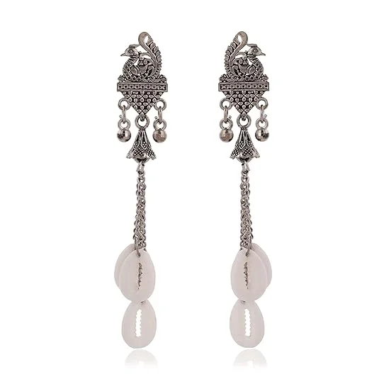 Traditional Oxidized Silver Chandbali Jhumka Earrings for Women – Ethnic Design for Festivals and Daily Wear image 3