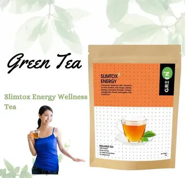 Slimtox Natural Slimming Green Tea – 100% Organic Detox Tea for Weight Loss, Belly Fat & Metabolism Boost (75g) thumbnail 0