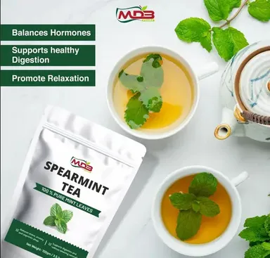 Pure Spearmint Tea for Digestive Health – 100% Natural Mint Leaves (100g)  thumbnail 3