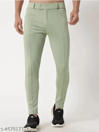 Men's Polyester Blend Track Pant & Casual Trouser – Regular Fit thumbnail 0
