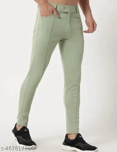 Men's Polyester Blend Track Pant & Casual Trouser – Regular Fit thumbnail 3