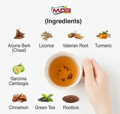 Premium Arjuna Tea | Best Herbal Tea for Heart Health, Cholesterol & Liver Detox | 100gm Pack image 3