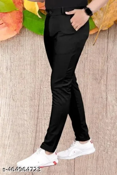 Men's Slim Fit Lycra Track Pants – Stylish, Breathable & Stretchable Activewear for Gym, Running & Casual Wear image 2