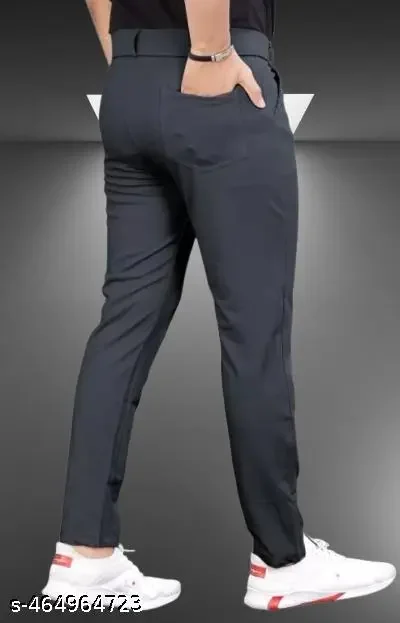 Men's Slim Fit Lycra Track Pants – Stylish, Breathable & Stretchable Activewear for Gym, Running & Casual Wear image 3