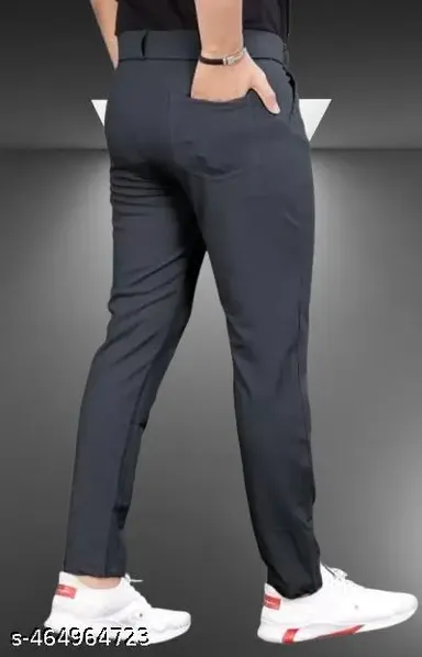 Men's Slim Fit Lycra Track Pants – Stylish, Breathable & Stretchable Activewear for Gym, Running & Casual Wear thumbnail 2