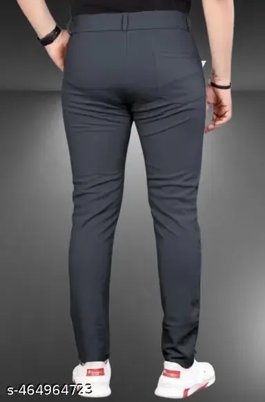 Men's Slim Fit Lycra Track Pants – Stylish, Breathable & Stretchable Activewear for Gym, Running & Casual Wear thumbnail 3