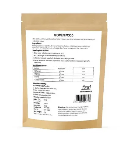 Women’s PCOD Wellness Tea – Natural Green Tea for Hormonal Balance ,Sugar-Free & 100% Natural Ayurvedic Tea (75g ) image 2