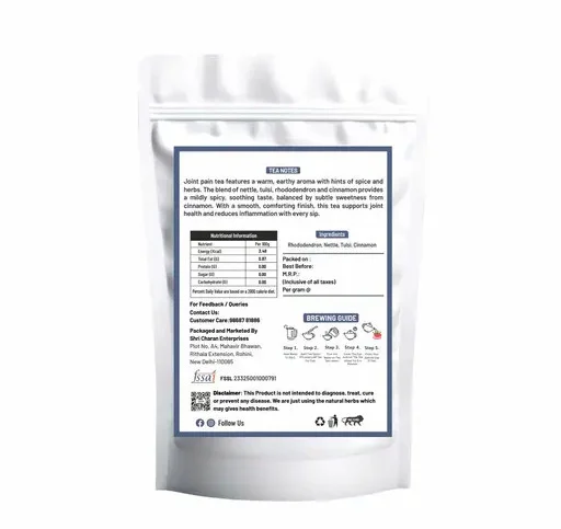 Herbal Joint Pain Relief Tea – Best Ayurvedic Tea for Arthritis, Tulsi & Cinnamon Anti-Inflammatory Blend (100g) image 3
