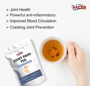 Herbal Joint Pain Relief Tea – Best Ayurvedic Tea for Arthritis, Tulsi & Cinnamon Anti-Inflammatory Blend (100g) thumbnail 3