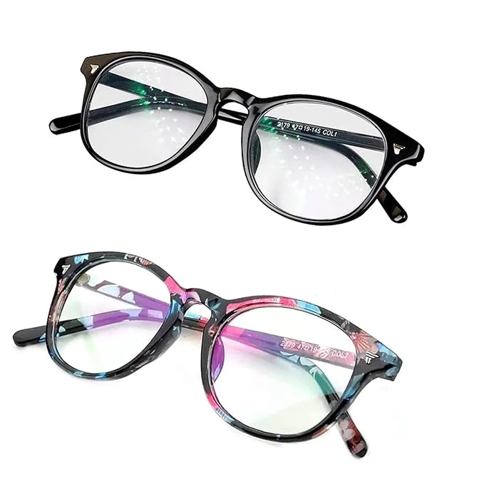 CREEK Unisex Blue Light Blocking Round Glasses Combo Pack of 2 image 1
